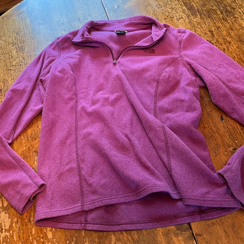 purple north face jacket